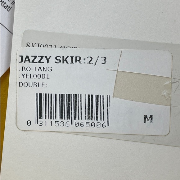 NWT La DoubleJ Bright Yellow Ruffle Faux Wrap Jazzy Skirt Midi Sz M - Picture 6 of 11